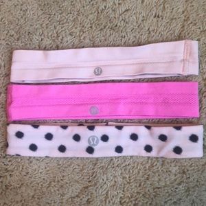think pink lululemon headband bundle